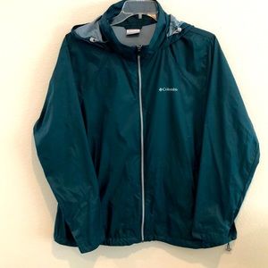 Columbia shell raincoat w/removable hood